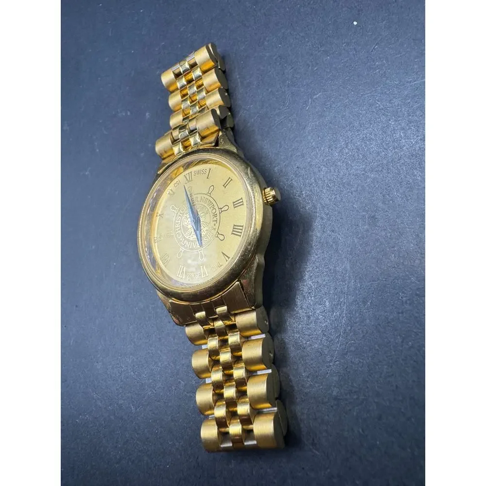 CSI Swiss 23 Karat Gold Plated Dial Christopher University Ladies Wrist Watch